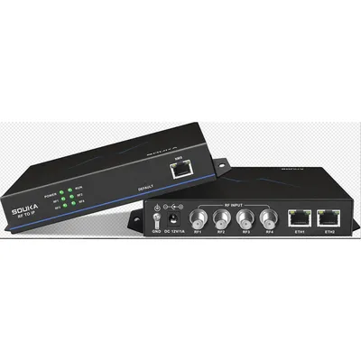 4-Kanal-Tuner zu IP DVB-S2 zu IPTV Catv TV-Systemgeräten, digitales Empfänger-Gateway IRD RF zu IP