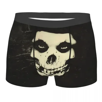 Benutzerdefinierte Mode Rock Punk Band Misfits Muster Boxer Shorts Höschen Herren Unterhosen Bequeme Heavy Metal Briefs Unterwäsche Image