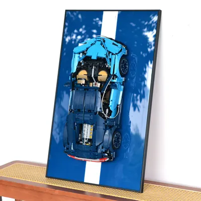 Display-Wallplatte für LEGO Technic Bugatti Chiron 42083, Sammlerstücke für Erwachsene für Lego-Auto-Wandhalterungsbausteine