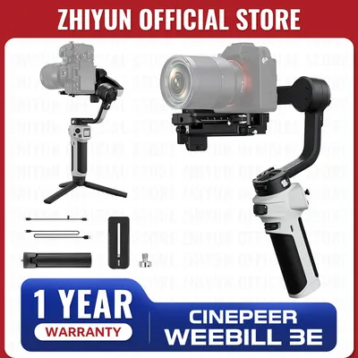 ZHIYUN Official CINEPEER WEEBILL 3E Handheld Camera Gimbal Stabilizer 3-Axis Cameras Gimbals for DSLR Mirrorless Cameras