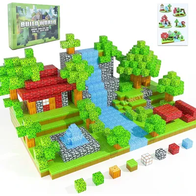 100PCS Magnetische Bausteine Magnet Würfel Gebäude Spielzeug für Kinder Kleinkind Pädagogisches Bau Set Sensorischen Geschenk Image