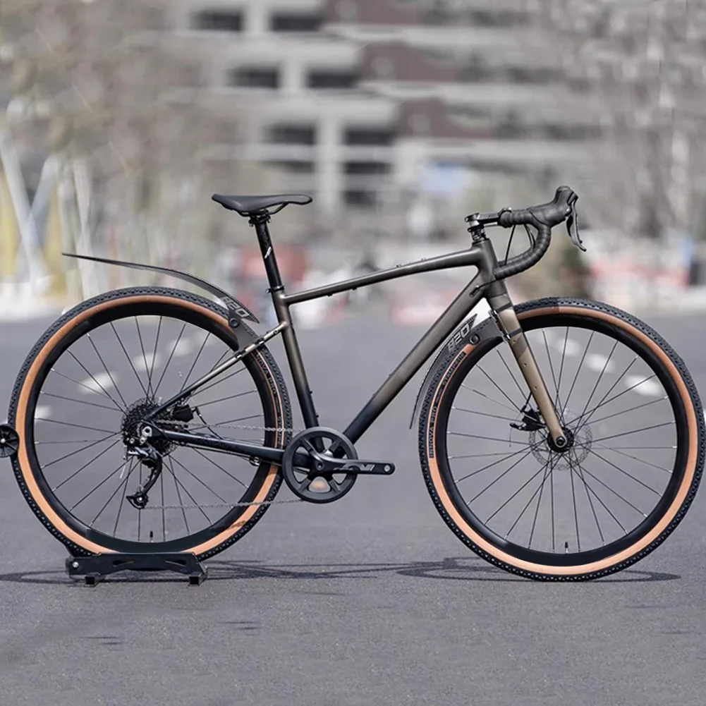 Radfahren Schmutzfänger Starke Zähigkeit Fahrrad Reifen Rad Kotflügel Einstellbare Rennrad Rad Kotflügel für Vorder- und Hinterräder unter 50 mm Image
