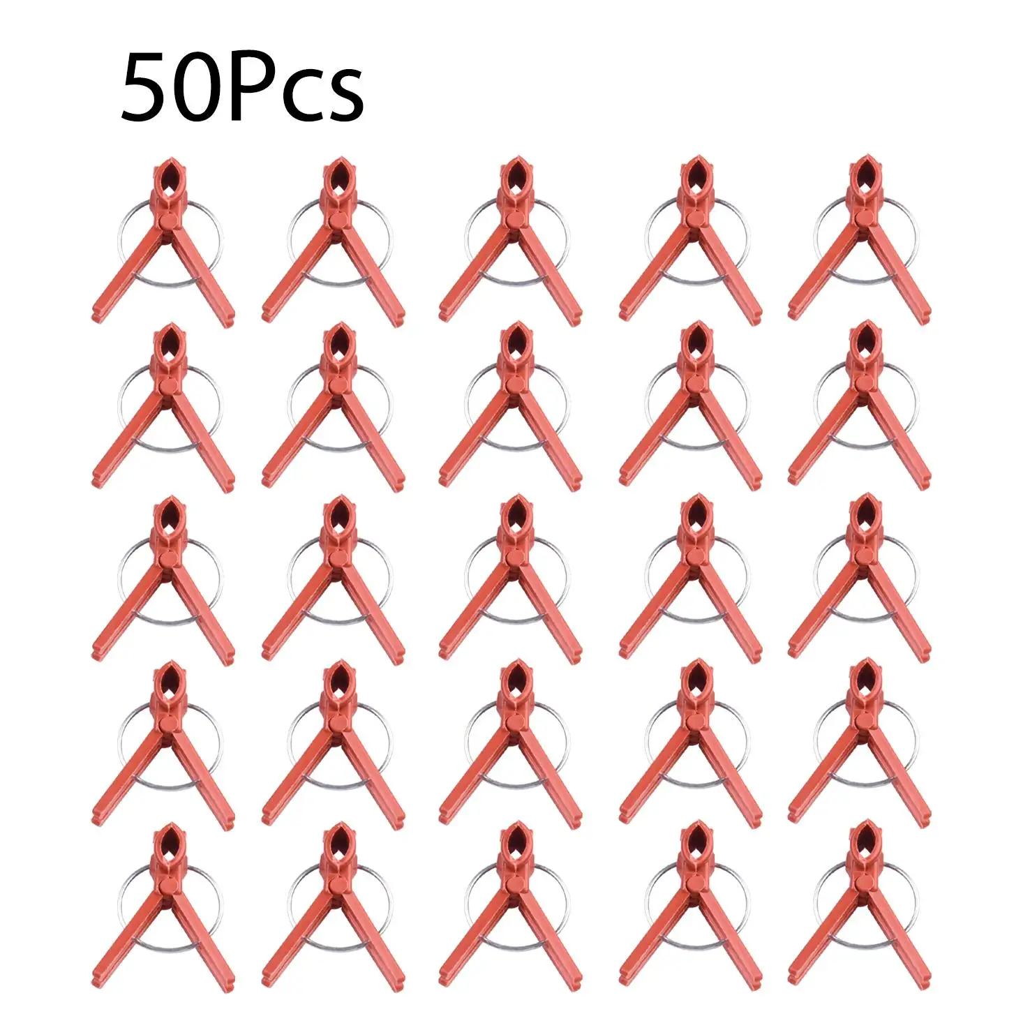 50Pcs Anlage Pfropfen Clip Kunststoff Pflanzen Graft Clips Für Gurke Aubergine Wassermelone Anti-herbst Clamp Gartenarbeit Werkzeug Image