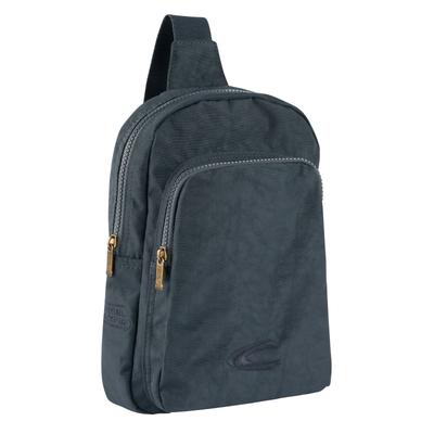 Cityrucksack CAMEL ACTIVE "Journey", Gr. B/H/T: 21cm x 28cm x 9cm, blau, Nylon, aufgeraut, clean, unifarben, bestickt, klassisch, Rucksäcke, vielseitiger Begleiter aus robustem Nylon und mit leichtem Gewicht Image