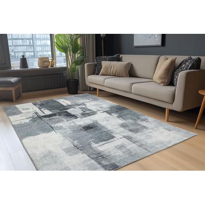 Teppich OBSESSION "Posh 300", grau, B:120cm H:12mm L:170cm, Polyester, Teppiche, modernes Design, bedruckte Qualität, Wohnzimmer Image