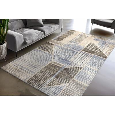 Teppich OBSESSION "Avantgarde 104", grau (taupe), B:200cm H:8mm L:290cm, Polyester, Teppiche, modernes Design, waschbar, In- und Outdoor, Balkon, Terrasse Image