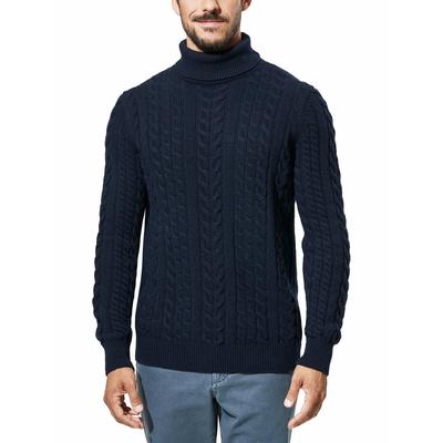 Walbusch Herren Aran-Zopfpullover Blau Image