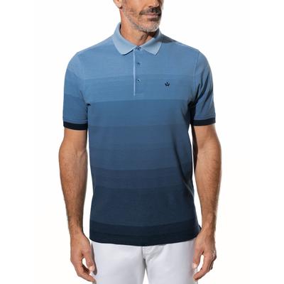Walbusch Herren Ombre Streifenpolo Hitzefrei Blau gestreift Image