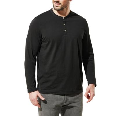 Walbusch Herren Henley-Shirt Schwarz Image