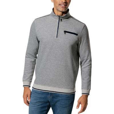 Walbusch Herren Easycare Struktur-Troyer Bicolor Weiss Image