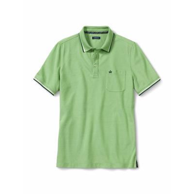 Walbusch Herren Bügelfrei-Polo Bicolor Gruen gestreift Image