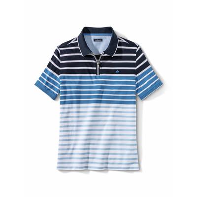 Walbusch Herren Club Poloshirts Blau gestreift Image