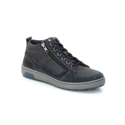 Walbusch Herren Kalbleder-Schnürer High Top Blau Image