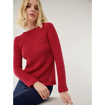 Walbusch Damen Baumwollbändchen-Pullover Firenze Rot Image