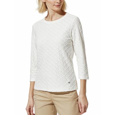 Walbusch Damen Baumwollshirt Strukturmuster Weiss Image