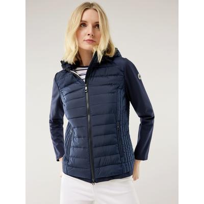Walbusch Damen Stepp-Jacke Materialmix Blau Image
