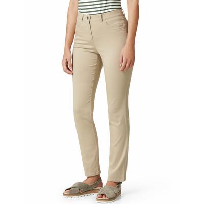Walbusch Damen Bügelfrei Cotton-Hose Slim Fit Beige Image