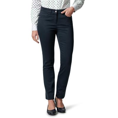 Walbusch Damen Bügelfrei Baumwollhose Slim Fit Blau Image