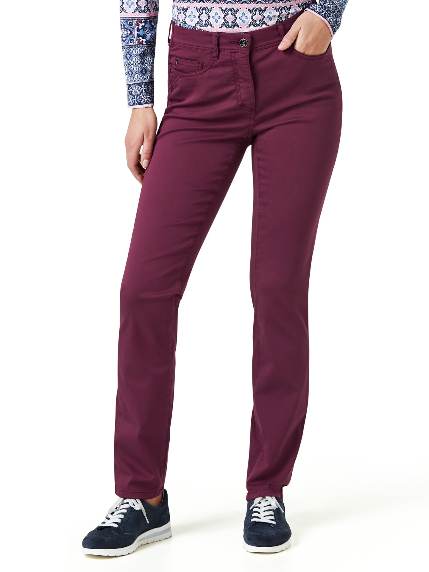 Walbusch Damen Yoga-Jeans Ultrastretch Rot