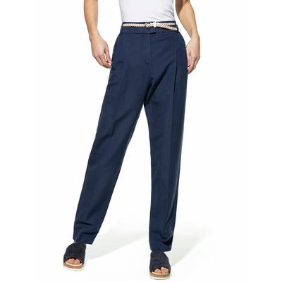 Walbusch Damen Leinenmix Chino-Hose Blau Image