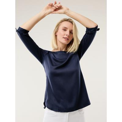 Walbusch Damen T-Shirt-Bluse Extra Leicht Blau Image