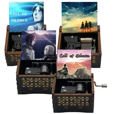 Call of Silence Music Box Anime Titan Interlude Hand Operated Wind up Movement Fans Birthday