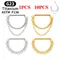 1/10PCS G23 Titanium Piercing D Shape Nose Ring Half Ring Chain Hinged Segment 16G Septum Clicker Cartilage Earring Body Jewelry