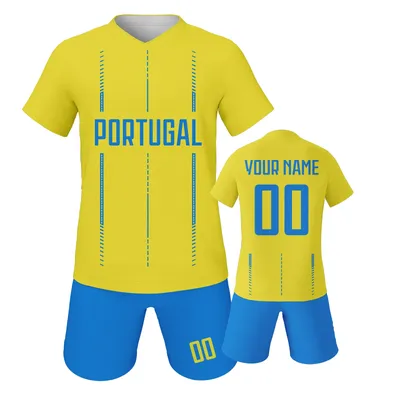Custom Portugal Soccer Jersey Set for Kids Personalized Football Kit with Name Number Team Club Uniform Boys Girls Soccer Gifts