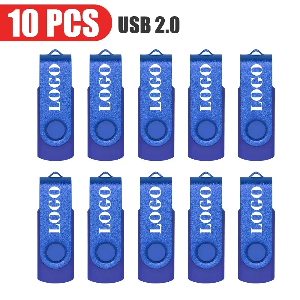 10 pièces/lot clé USB 64GB clé USB 512 mo 1GB 2GB 4GB 8GB 16GB clé USB clé USB 32GB clé mémoire gratuit Logo personnalisé cadeau