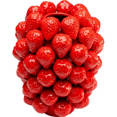 Tischvase KARE DESIGN "Vase Strawberries", rot, B:25cm H:30cm T:25cm, Porzellan, Vasen Image