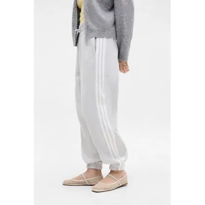adidas Grey Marl 3-Stripes Joggers - Grey L at Urban Outfitters
