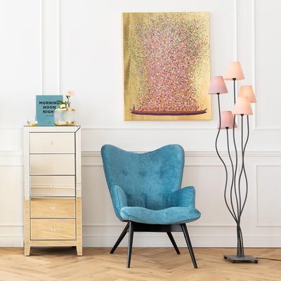 Leinwandbild KARE DESIGN "Bild Touched Flower Boat", gold (farbe bild(er): goldfarben), B:80cm H:100cm T:3,5cm, Bilder Image