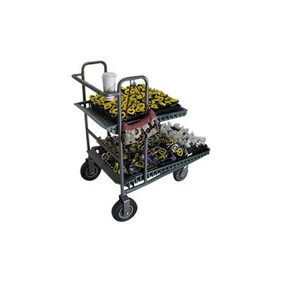 R.W. Rogers Company 29 1/4" x 40" 2-Tier Nesting Garden Cart with 6" and 8" Semi-Pneumatic Wheels - 600 lb. Capacity