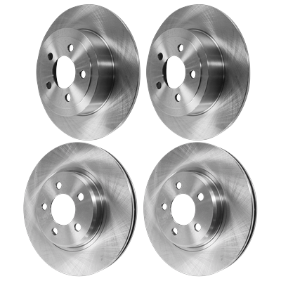 JC Whitney Brake Disc, Front and Rear, 1-year unlimited-mileage warranty SET-JD27110025-4