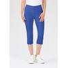 Caprihose STEHMANN "Ina", Damen, Gr. 48, N-Gr, santoriniblau,3035, Web, Obermaterial: 72% Viskose, 25% Polyamid, 3% Elasthan, casual, 3/4-Länge, Hosen, Sommerhose in Größen 32 bis 52