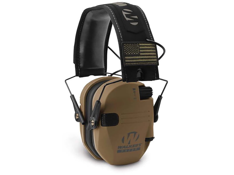 Walkers Razor Slim Electronic 23dB Muff Battle Brown GWP-RSEMPAT-BB