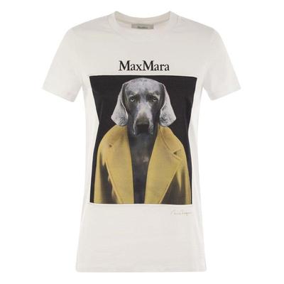 Cipria Jersey T Shirt With Print - Gray - Max Mara Tops