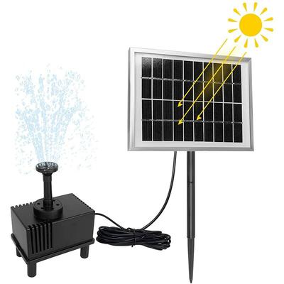 Uisebrt - Solar Springbrunnen Teichpumpe - 2W Solarpumpe Wasserpumpe Fontäne mit 4 Verschiedenen Image
