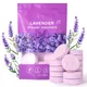 Shower Steamers 14pcs Lavender Fragrances, SPA Ball Skin Care for Christmas Gifts Set with Natural Organic Pads Essential Oils