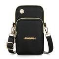 Borsa per telefono in nylon alla moda da donna con cerniera versatile a tracolla porta monete auricolari porta carte portatile custodia per telefono vari modelli di iPhone e Samsung fino a 6 7 pollici
