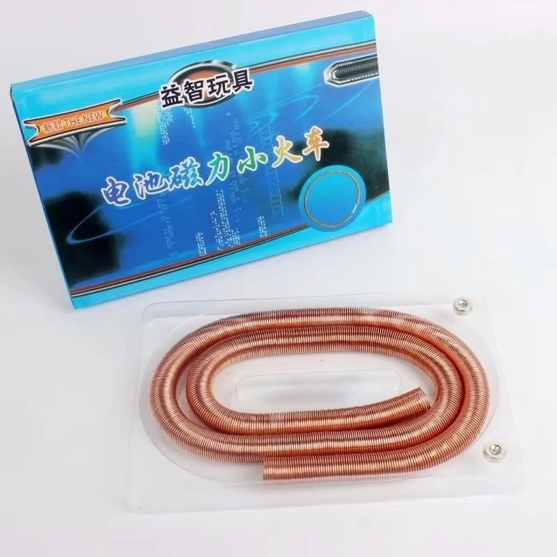 Wissenschaftliches Experiment, elektromagnetischer Induktions-Krafttrain, Wissenschaft und Technologie für Kinder, STEM, wissenschaftlicher Magnetschwebebahn-Zugunterricht Image