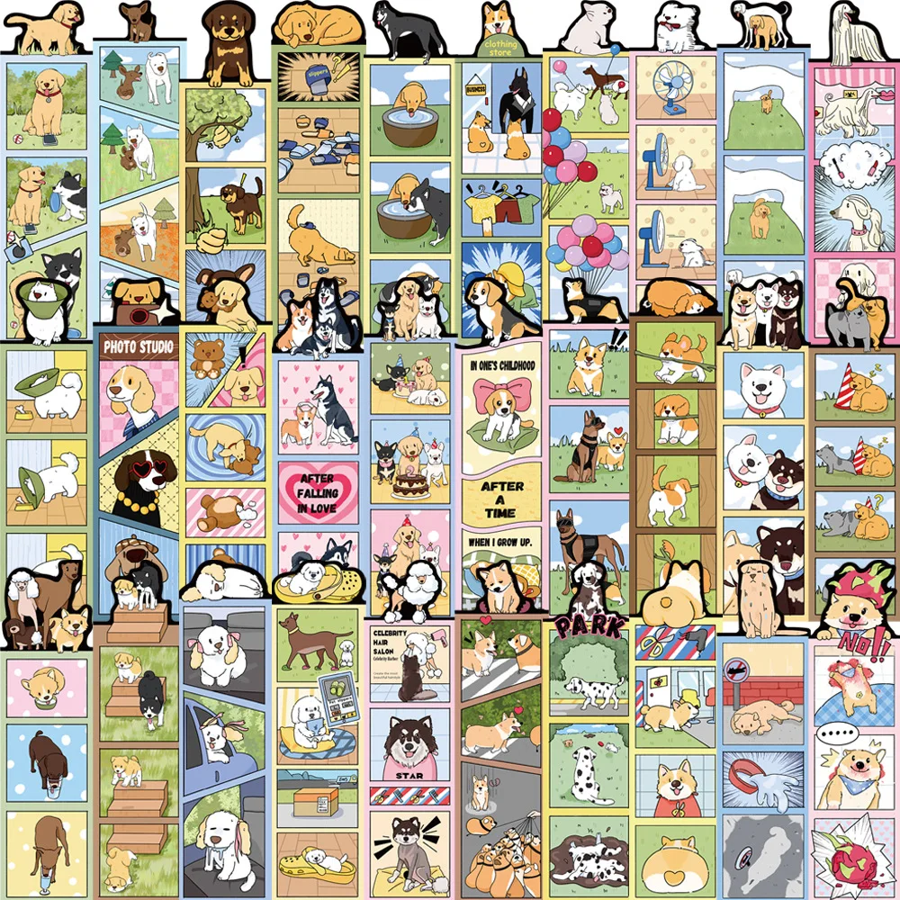 30 Stück Cartoon-Hunde-Welt-Lesezeichen, einfache tragbare kreative Lesepapier-Lesezeichen für Heimwerker Image