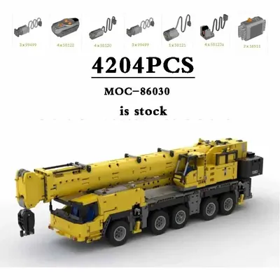 Bausteine MOC-86030 5250L Mobile Kran Kran Bagger 4204PCS Bausteine Puzzle Spielzeug Geburtstag Image