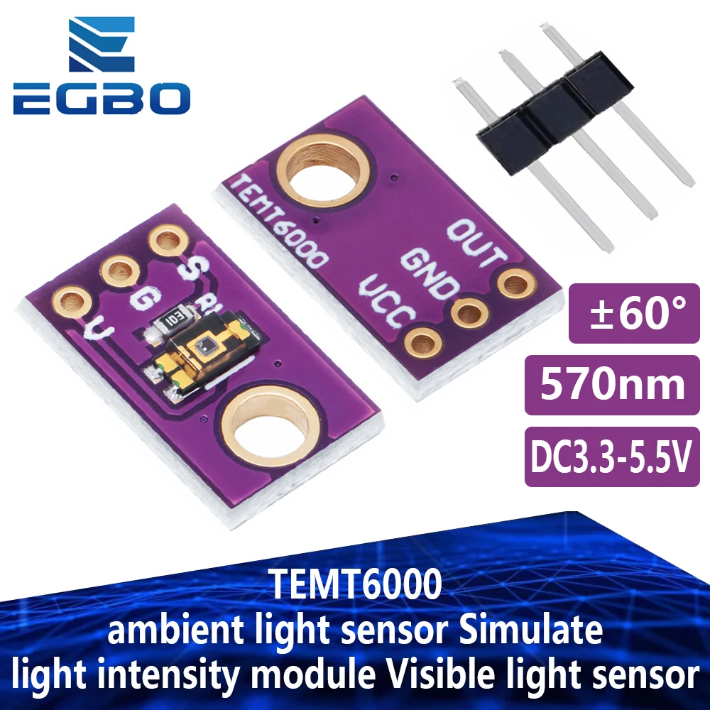 1 Stück egbo smart electronics temt6000 ein Umgebungs lichtsensor simuliert den Licht intensität modul sichtbaren Lichtsensor