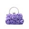 Abendclutch für Damen mit 3D-Rosenblüte – elegante Handtasche aus Satin mit Blumenmuster und Kette für Hochzeiten, Partys und besondere Anlässe
