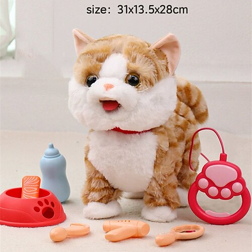 Welpen Spielzeug für Kinder Spielzeug Hunde die gehen und bellen Gehen Hundespielzeug für Kinder mit Leine Interaktiver Plüschwelpe mit Fernbedienung für Mädchen und Jungen von 3-7 Jahren Image