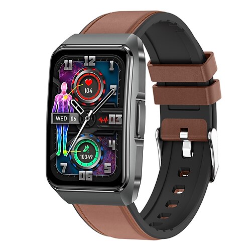 696 ET650 Smartwatch 1.57 Zoll Smart Band Fitness-Armband Bluetooth EKG PPG Schrittzähler Anruferinnerung Kompatibel mit Android iOS Damen Herren Freisprechanrufe Nachrichtenerinnerung IPX-0 27,5 Image