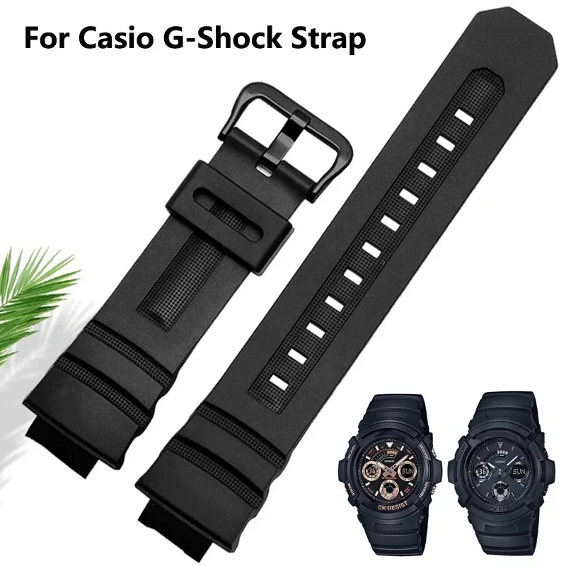 Silikon-Uhrenarmbänder für Casio G-Shock AW-591/590/5230/282B AWG-M100/M101 G-7700/7710 Armband Gummi-Uhrenzubehör Image