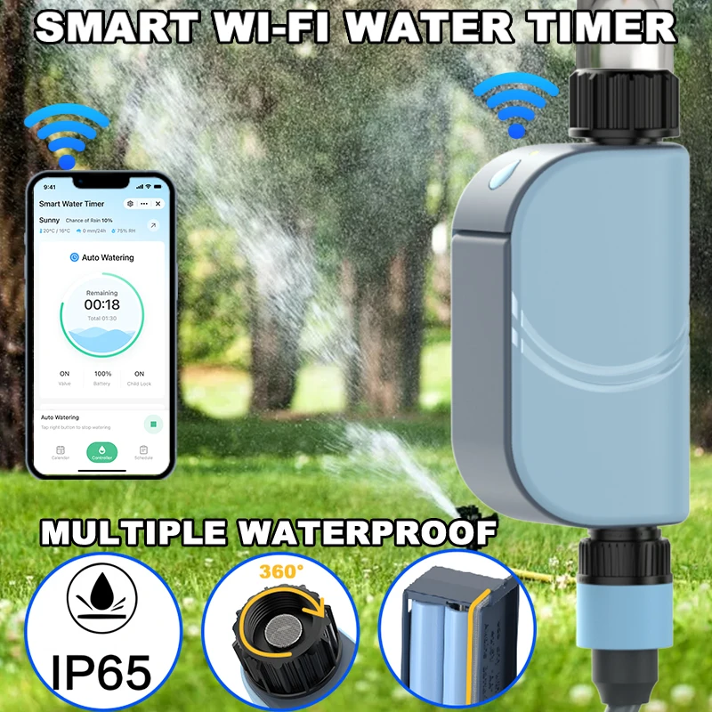 WIFI Tuya Garten Bewässerung Timer Smart Sprinkler Tropf Bewässerung System Outdoor Remote Wasser Controller Unterstützung Alexa Google Hause Image