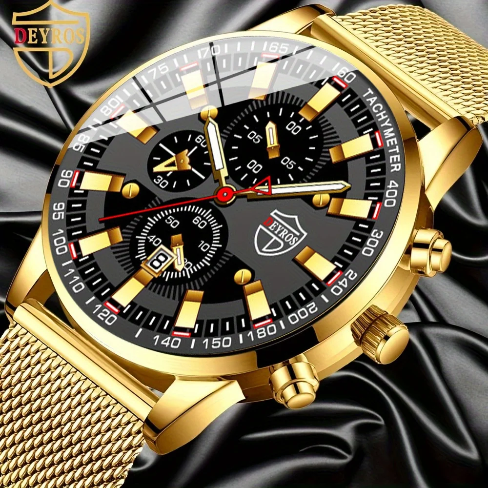 Luxus Herren Datum Anzeige Uhr Herren Legierung Quarzuhr Herren Business Casual Armbanduhr Image